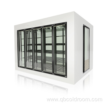 High quality CE glass door display cold room